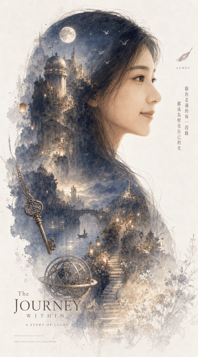 人物剪影叙事海报 example
